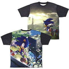 超音鼠 (大碼)「超音鼠」未知邊境 官方封面插圖 雙面 全彩 T-Shirt Sonic Frontiers Double-sided Full Graphic T-Shirt /L【Sonic the Hedgehog】