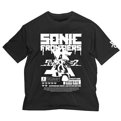 超音鼠 (大碼)「超音鼠」未知邊境 寬鬆 黑色 T-Shirt Sonic Frontiers Big Silhouette T-Shirt /BLACK-L【Sonic the Hedgehog】