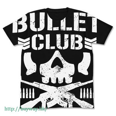 新日本職業摔角 (大碼)「BULLET CLUB」黑色 T-Shirt BULLET CLUB All Print T-Shirt / BLACK-L【New Japan Pro-wrestling】