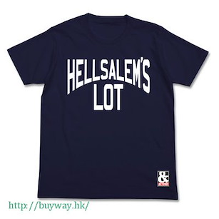 血界戰線 (大碼)「Hellsalem's Lot」深藍色 T-Shirt Hellsalem's Lot & BEYOND T-Shirt / NAVY-L【Blood Blockade Battlefront】
