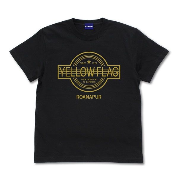 黑礁 : 日版 (大碼) YELLOW FLAG 黑色 T-Shirt