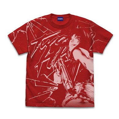 黑礁 (大碼)「萊薇」紅色 T-Shirt Revy All Print T-Shirt /RED-L【Black Lagoon】