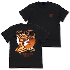 超時空要塞 (大碼)「蘭花」超時空要塞 Frontier 塗鴉 黑色 T-Shirt Macross Frontier Nose Art Ranka T-Shirt /BLACK-L【Macross】