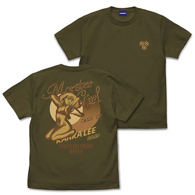 超時空要塞 (加大)「蘭花」超時空要塞 Frontier 塗鴉 墨綠色 T-Shirt Macross Frontier Nose Art Ranka T-Shirt /MOSS-XL【Macross】