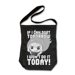 我家有個魚乾妹 「土間埋」今天的事明天做 黑色 肩提袋 I Won't Do It Today! Shoulder Tote Bag Black【Himoto! Umaru-chan】