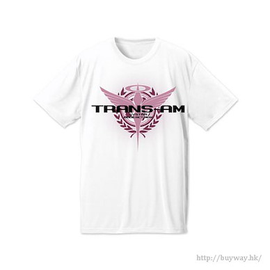 機動戰士高達系列 (細碼)「Trans-Am」吸汗快乾 白色 T-Shirt Trans-Am Dry T-Shirt / WHITE-S【Mobile Suit Gundam Series】