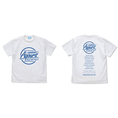 LoveLive! Sunshine!! (中碼)「Aqours」白色 T-Shirt Aqours T-Shirt /WHITE-M【Love Live! Sunshine!!】