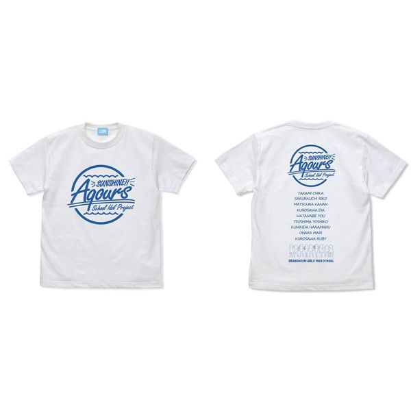 LoveLive! Sunshine!! : 日版 (細碼)「Aqours」白色 T-Shirt