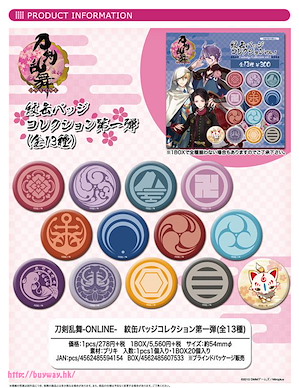 刀劍亂舞-ONLINE- 刀紋 收藏徽章 Vol. 1 (20 Pieces) Crest Can Badge Vol. 1 (20 Pieces)【Touken Ranbu -ONLINE-】