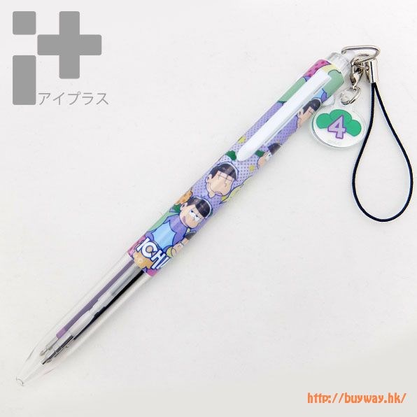 阿松 : 日版 「松野一松」(鉛芯 + 黑色 + 紫色) 3 軸筆
