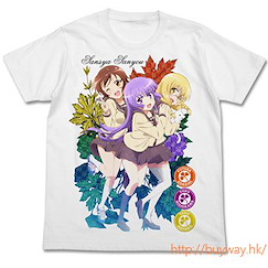 三者三葉 (大碼) 全彩 白色 T-Shirt Full Color T-Shirt / WHITE - L【Sansha Sanyou】