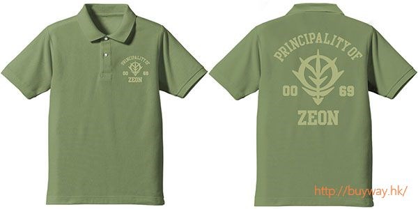 機動戰士高達系列 : 日版 (大碼)「吉姆」綠茶色 Polo Shirt