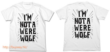 Item-ya (大碼) "I'm Not a were Wolf"  白色 T-Shirt Murabito T-Shirt / WHITE - L【Item-ya】