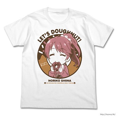 偶像大師 灰姑娘女孩 (加大)「椎名法子」白色 T-Shirt Noriko no Let's Donut T-Shirt / WHITE-XL【The Idolm@ster Cinderella Girls】