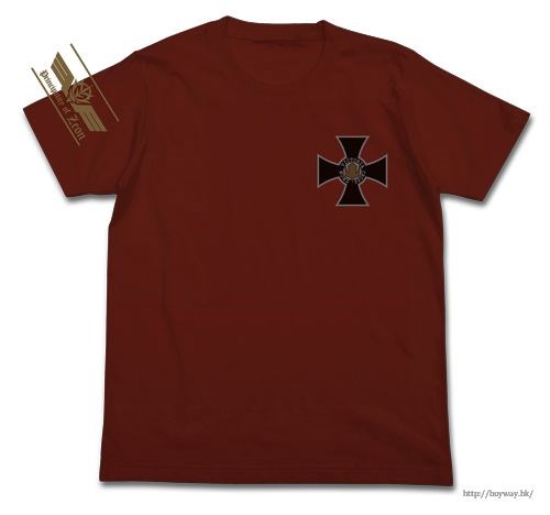 機動戰士高達系列 : 日版 (細碼)「錫安盾十字章」酒紅色 T-Shirt