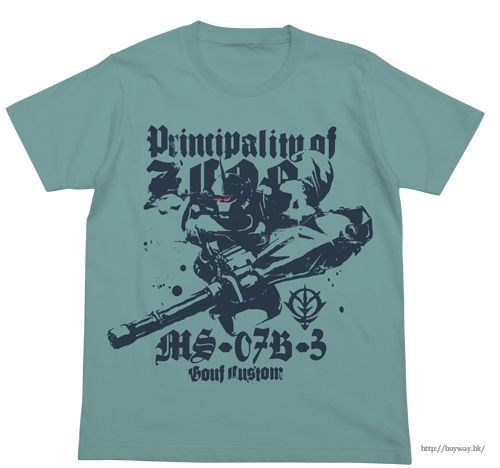機動戰士高達系列 : 日版 (中碼)「第08MS小隊 Gouf Custom」鼠尾草藍 T-Shirt