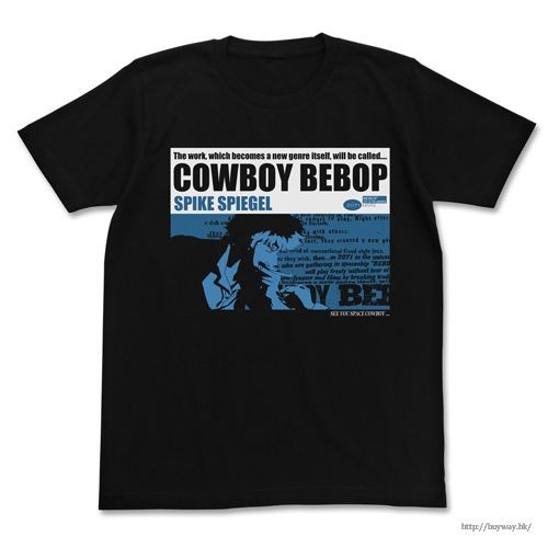 星際牛仔 : 日版 (大碼)「史派克·史比格」黑色 T-Shirt