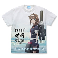 艦隊 Collection -艦Colle- : 日版 (加大)「時雨」全彩 白色 T-Shirt