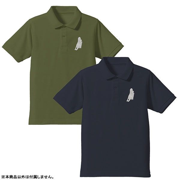 搖曳露營△ : 日版 (大碼)「志摩凜」刺繡 綠茶色 Polo Shirt