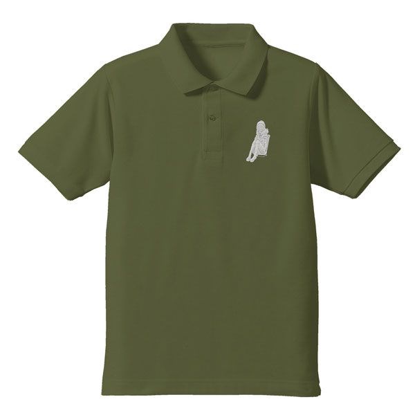 搖曳露營△ : 日版 (大碼)「志摩凜」刺繡 綠茶色 Polo Shirt