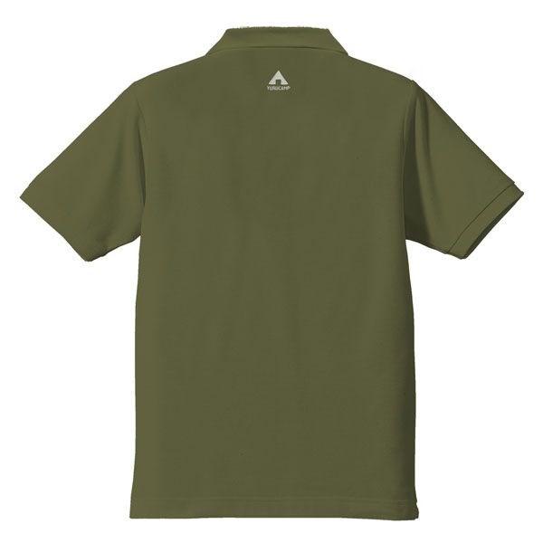 搖曳露營△ : 日版 (加大)「志摩凜」刺繡 綠茶色 Polo Shirt