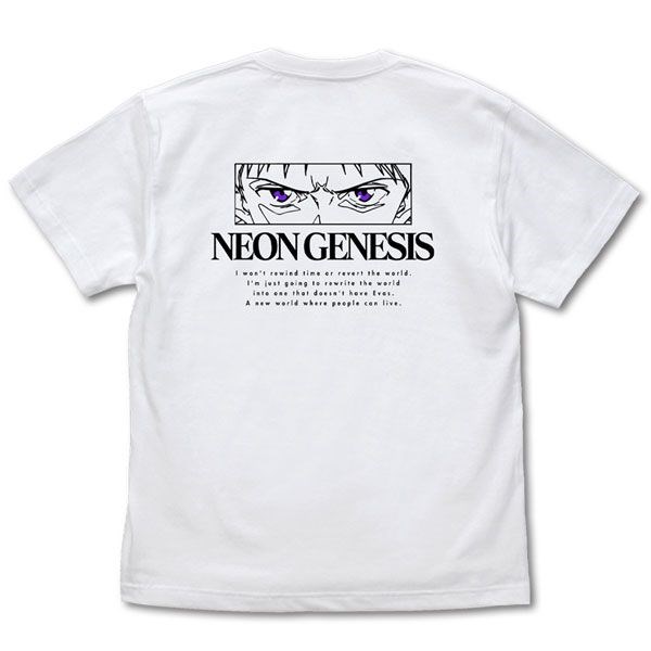 新世紀福音戰士 : 日版 (加大)「さようなら、全てのエヴァンゲリオン。」白色 T-Shirt