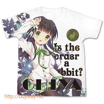 請問您今天要來點兔子嗎？ (細碼)「宇治松千夜」全彩 T-Shirt Chiya Full Graphic T-Shirt - S【Is the Order a Rabbit?】