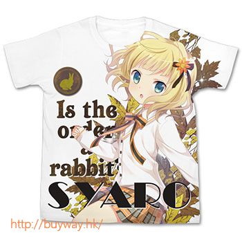 請問您今天要來點兔子嗎？ (細碼)「桐間紗路」全彩 T-Shirt Syaro Full Graphic T-Shirt - S【Is the Order a Rabbit?】