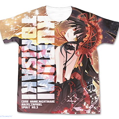 約會大作戰 (大碼)「時崎狂三」原作版 全彩 T-Shirt Tokisaki Kurumi Original Ver Full Graphic T-Shirt - L【Date A Live】