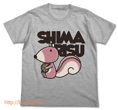 暖暖日記 (加大)「花栗鼠」灰色 T-Shirt Shimarisu T-Shirt Gray - XL【Bonobono】