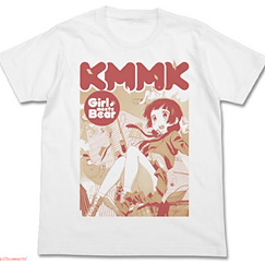 熊巫女 (加大)「雨宿町 + 熊井那津」白色 T-Shirt Kuma Miko Visual T-Shirt / WHITE - XL【Kuma Miko: Girl Meets Bear】
