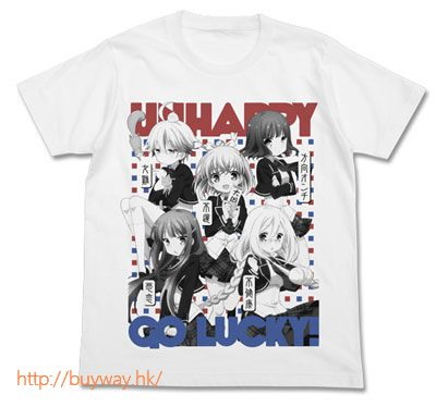 Anne Happy♪ : 日版 (細碼)「Unhappy Go Lucky!」T-Shirt 白色