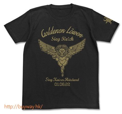 銀河英雄傳說 : 日版 (細碼) Galactic Empire Goldenen Lowen T-Shirt 黑色