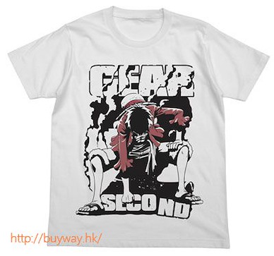 海賊王 (大碼)「路飛」"Gear Second" T-Shirt 白色 Gear Second T-Shirt / WHITE - L【One Piece】