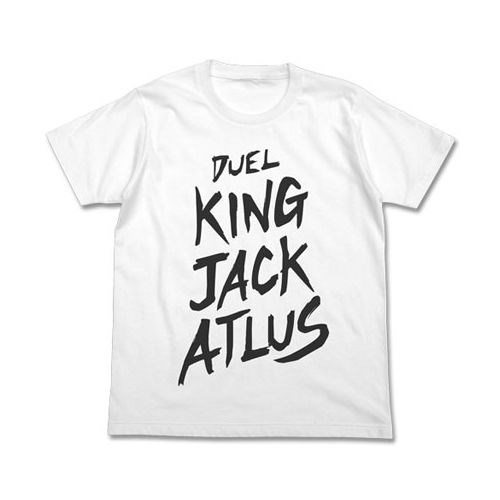 遊戲王 系列 : 日版 (中碼)「DUEL KING JACK ALTUS」遊戲王5D's 白色 T-Shirt