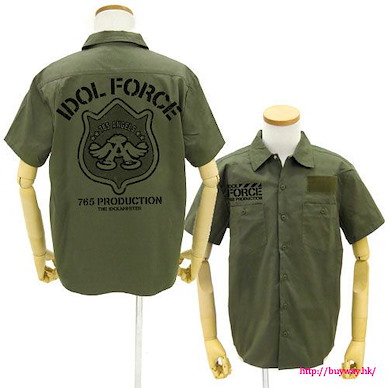 偶像大師 百萬人演唱會！ (大碼)「第765部隊」墨綠色 工作襯衫 765 Idol Force Patch Base Work Shirt / MOSS-L【The Idolm@ster Million Live!】