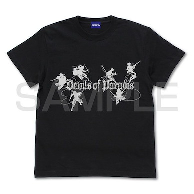 進擊的巨人 (加大) 帕拉迪島の惡魔 黑色 T-Shirt Devils of Paradis T-Shirt /BLACK-XL【Attack on Titan】