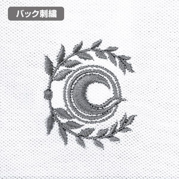 Fate系列 : 日版 (細碼)「Saber (沖田總司)」剪影刺繡 白色 Polo Shirt