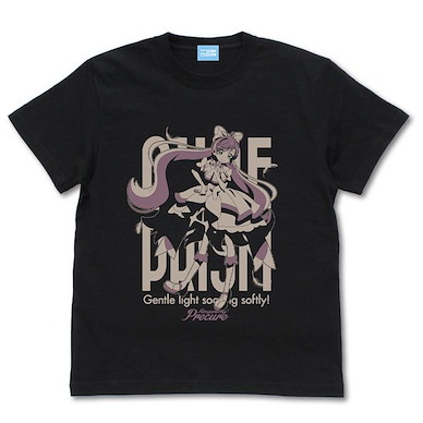 光之美少女系列 (大碼)「虹之丘真白 / 棱鏡天使」開闊天空！光之美少女 黑色 T-Shirt Soaring Sky! Pretty Cure Cure Prism T-Shirt /BLACK-L【Pretty Cure Series】