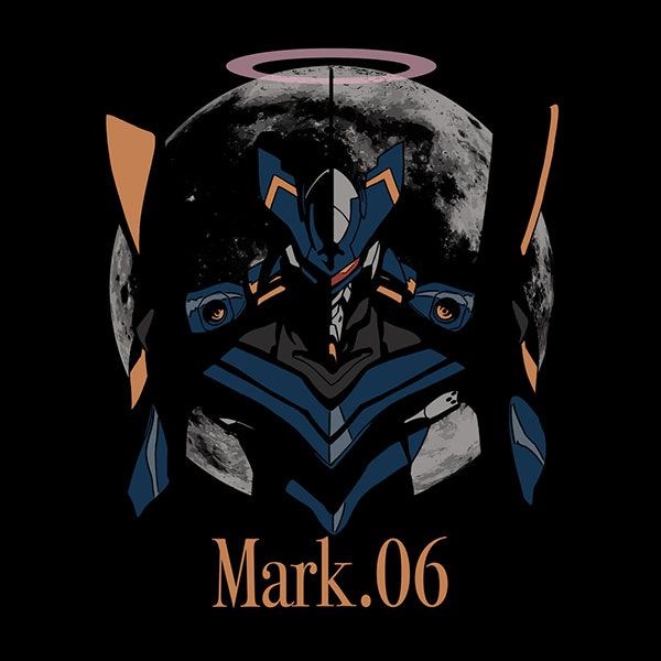 新世紀福音戰士 : 日版 (細碼)「EVANGELION Mark.06」黑色 T-Shirt