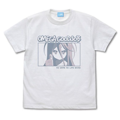遊戲人生 (大碼)「白」OMEGA GOOD JOB 白色 T-Shirt "Shiro"'s "OMEGA Good Job" Window T-Shirt /WHITE-L【No Game No Life】