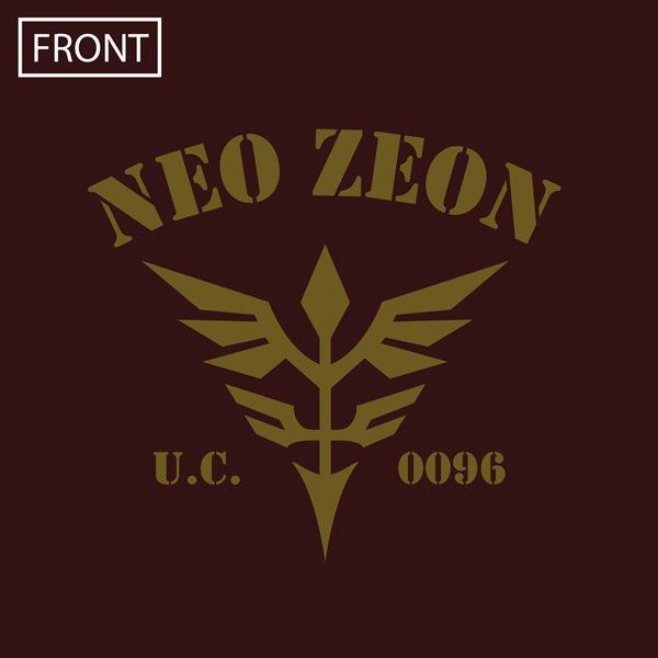機動戰士高達系列 : 日版 (細碼)「Neo Zeon」酒紅色 厚綿 T-Shirt
