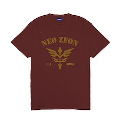 機動戰士高達系列 : 日版 (中碼)「Neo Zeon」酒紅色 厚綿 T-Shirt
