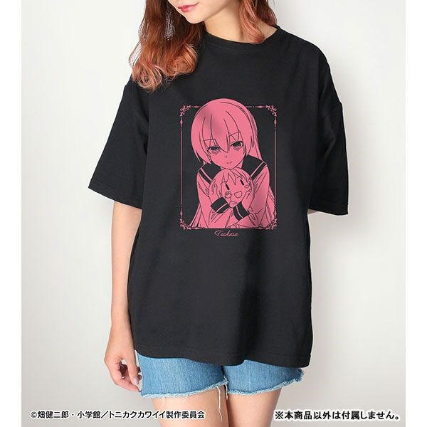 總之就是非常可愛 : 日版 (大碼)「由崎司」男女通用 寬鬆 黑色 T-Shirt