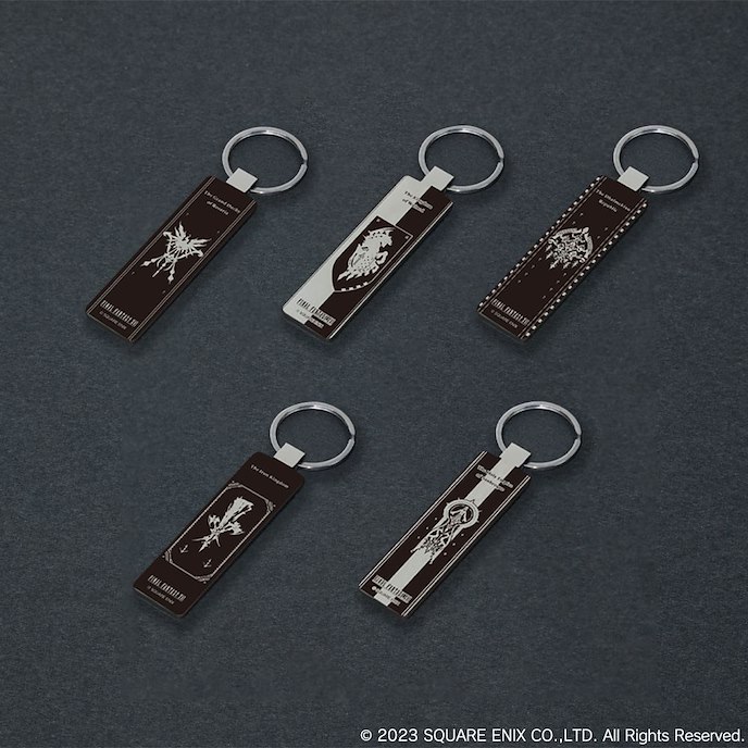 最終幻想系列 : 日版 金屬國徽 鏡面 匙扣 (5 個入)