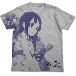 K-On！輕音少女 (大碼) 秋山澪 灰色 T-Shirt Mio All Print Gray T-Shirt【K-On!】(Size: Large)