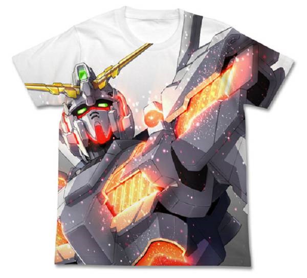 機動戰士高達系列 : 日版 (細碼) 獨角獸高達 白色 T-Shirt (Gundam UC)
