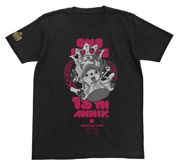 海賊王 : 日版 (中碼) 喬巴 15周年紀念 黑色 T-Shirt