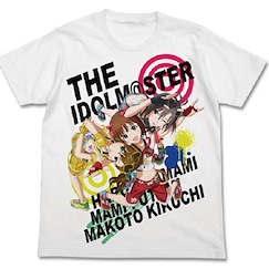 偶像大師 (大碼) D 春香 / 真美 / 真 白色 T-Shirt T-Shirt D Haruka / Mami / Makoto White【The Idolm@ster】(Size: Large)