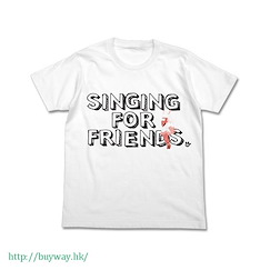 動物朋友 : 日版 (大碼)「朱䴉」Singing for Friends 白色 T-Shirt